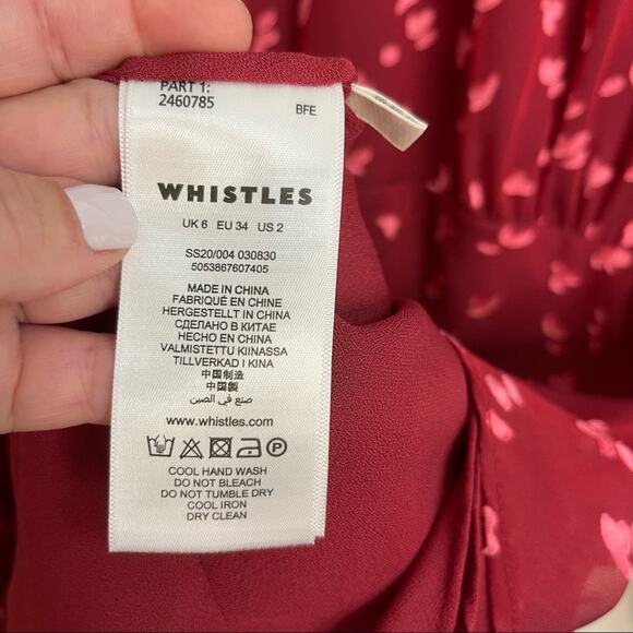 Whistles Falling Leaves Silk Dress NWT - Picture 10 of 15